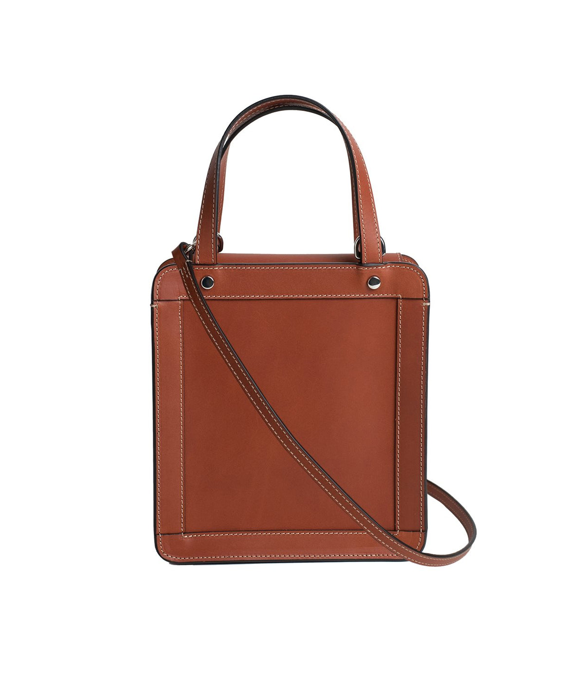 Mini Square Tote Cognac